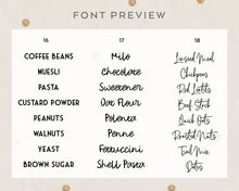Load image into Gallery viewer, Personalised Pantry Labels Lettering Vinyl Style