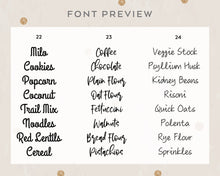 Load image into Gallery viewer, Premium Vinyl Storage Tub Fridge Label Custom Made Storage Tub Label