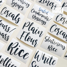 Load image into Gallery viewer, Personalised Pantry Labels Lettering Vinyl Style