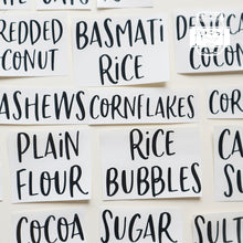 Load image into Gallery viewer, Personalised Pantry Labels Lettering Vinyl Style