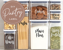 Load image into Gallery viewer, Personalised Pantry Labels Lettering Vinyl Style