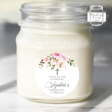 Load image into Gallery viewer, Pink Rose Floral Style Christening Baptism Stickers