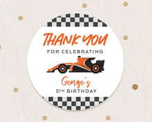 Load image into Gallery viewer, Racing Car Style Birthday Stickers