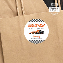 Load image into Gallery viewer, Racing Car Style Birthday Stickers