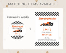 Load image into Gallery viewer, Racing Car Birthday Invitation Template, Printable Invitation, Car Themed Print It Yourself Car Party Birthday Invite, Invitation