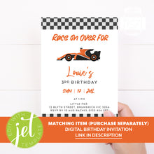 Load image into Gallery viewer, Racing Car Style Birthday Stickers