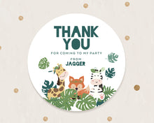 Load image into Gallery viewer, Safari Animals Style Birthday Party Stickers