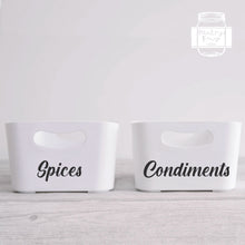 Load image into Gallery viewer, Premium Vinyl Storage Tub Fridge Label Custom Made Storage Tub Label