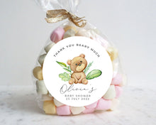 Load image into Gallery viewer, Cute Bear Watercolour Greenery Style Baby Shower Thank You Stickers Favour Stickers