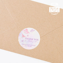 Load image into Gallery viewer, Elegant Butterfly Baby Shower Thank You Stickers Favour Stickers