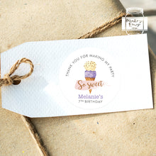 Load image into Gallery viewer, Watercolour Ice Cream Style Kids Birthday Party Stickers Girls Birthday Stickers