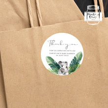 Load image into Gallery viewer, Watercolour Koala Baby Shower Thank You Stickers Favour Stickers