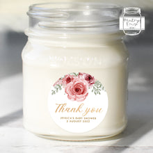 Load image into Gallery viewer, Watercolour Rose Baby Shower Thank You Stickers Favour Stickers