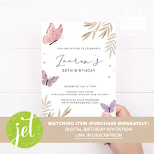 Load image into Gallery viewer, Butterfly Watercolour Style Birthday Party Stickers