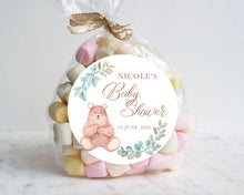 Load image into Gallery viewer, Cute Bear Greenery Style Baby Shower Thank You Stickers Favour Stickers