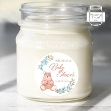 Load image into Gallery viewer, Cute Bear Greenery Style Baby Shower Thank You Stickers Favour Stickers