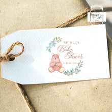 Load image into Gallery viewer, Cute Bear Greenery Style Baby Shower Thank You Stickers Favour Stickers