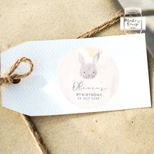 Load image into Gallery viewer, Bunny Watercolour Style Birthday Party Stickers Favour Stickers