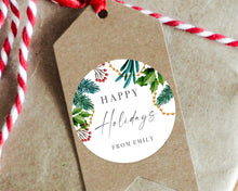Load image into Gallery viewer, Personalised Christmas Watercolour Illustration Style Gift Stickers Present Stickers