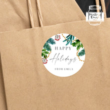 Load image into Gallery viewer, Personalised Christmas Watercolour Illustration Style Gift Stickers Present Stickers