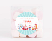 Load image into Gallery viewer, Watercolour Circus Theme Stickers Kids Birthday Party Stickers