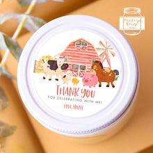 Load image into Gallery viewer, Watercolour Farm Aniamls Style Birthday Party Stickers, Kids Party Stickers