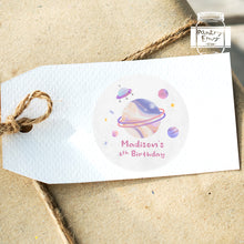 Load image into Gallery viewer, Outer Space Watercolour Style Birthday Party Stickers Favour Stickers