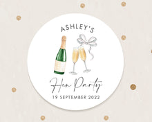 Load image into Gallery viewer, Hen Party Stickers Champagne Illustration Style Hens Night Party Favour Stickers