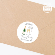 Load image into Gallery viewer, Hen Party Stickers Champagne Illustration Style Hens Night Party Favour Stickers