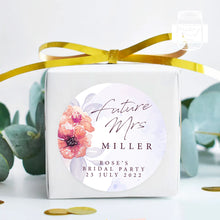 Load image into Gallery viewer, Watercolour Floral Style Wedding Hen's Party Stickers Bridal Shower Stickers