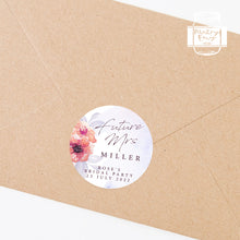 Load image into Gallery viewer, Watercolour Floral Style Wedding Hen's Party Stickers Bridal Shower Stickers