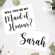 Load image into Gallery viewer, Will You be My Maid of Honour Bridesmaid Proposal Decals Stickers