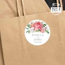 Load image into Gallery viewer, Rose Floral Style Wedding Thank You Stickers