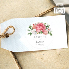 Load image into Gallery viewer, Rose Floral Style Wedding Thank You Stickers