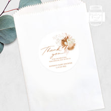 Load image into Gallery viewer, Boho Pampas Grass Style Baby Shower Thank You Stickers Favour Stickers