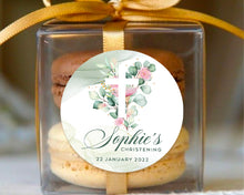 Load image into Gallery viewer, Greenery Style Christening Baptism Stickers Favour Stickers