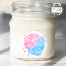 Load image into Gallery viewer, Gender Reveal Stickers Baby Boy or Baby Girl