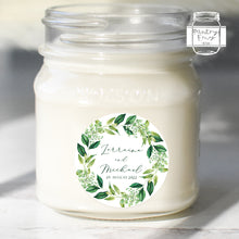 Load image into Gallery viewer, Greenery Leaves Wreath Style Wedding Favour Stickers