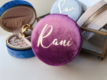 Load image into Gallery viewer, Premium Velvet Personalised Jewellery Box Mini Jewellery Box Bridesmaid Gift with Name