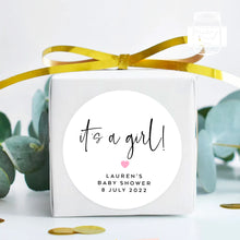 Load image into Gallery viewer, 'It's a boy / It's a girl' Minimalist Style Baby Shower Party Favour Stickers