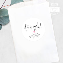 Load image into Gallery viewer, 'It's a boy / It's a girl' Minimalist Style Baby Shower Party Favour Stickers