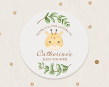 Load image into Gallery viewer, Cute Safari Animals Baby Shower Thank You Stickers Favour Stickers