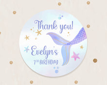 Load image into Gallery viewer, Dreamy Mermaid Birthday Party Stickers