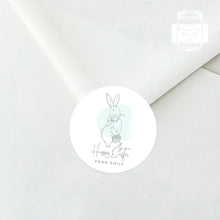 Load image into Gallery viewer, Personalised Minimalist Style Bunny Easter Gift Stickers