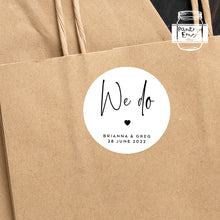 Load image into Gallery viewer, We Do Minimalist Style Wedding Thank You Stickers Favours Stickers