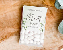 Load image into Gallery viewer, *Sticker Only* Mint to Be Wedding Favours Greenery Style Tic Tac Stickers