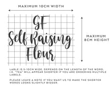 Load image into Gallery viewer, Personalised Pantry Labels Lettering Vinyl Style