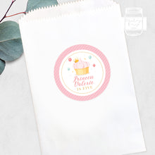 Load image into Gallery viewer, Princess Pink Cupcake Style Birthday Party Stickers Favour Stickers