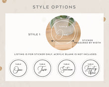 Load image into Gallery viewer, Event Table Number Stickers