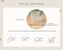 Load image into Gallery viewer, Event Table Number Stickers